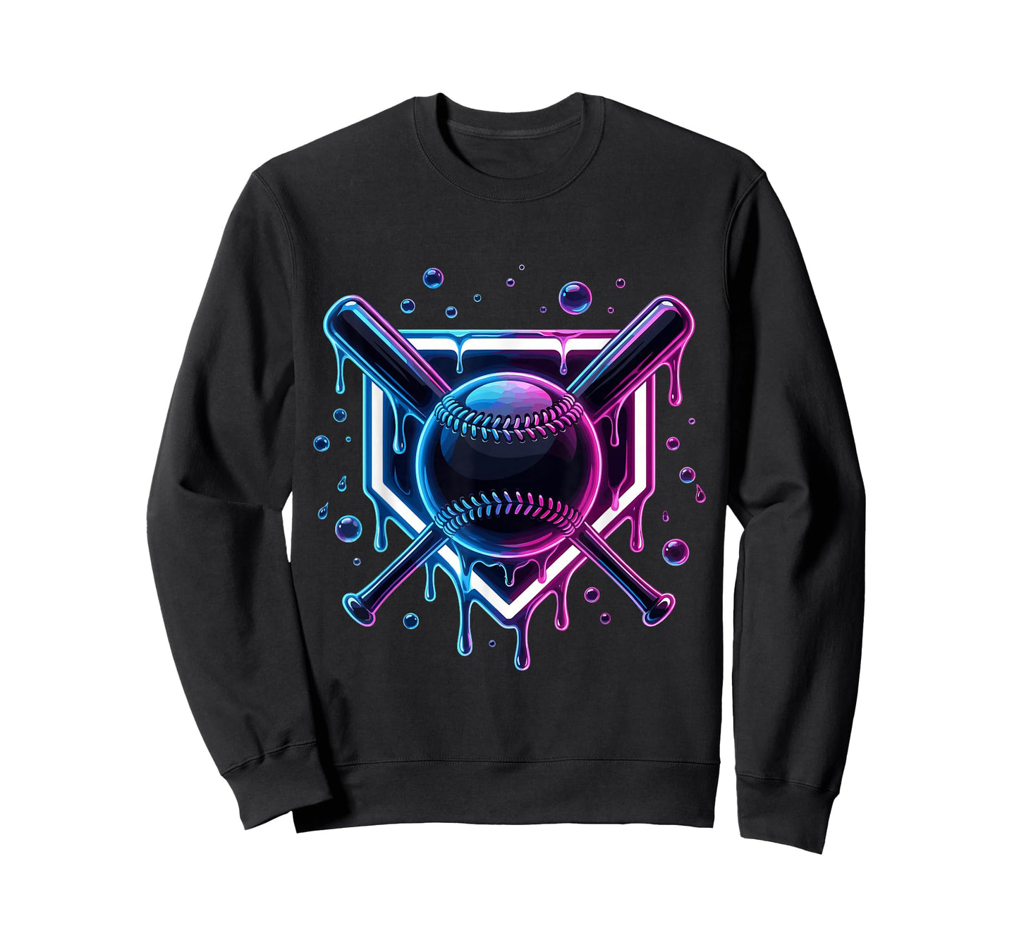 Baseball Drip Ice Cream Bat Kids T-Shirt