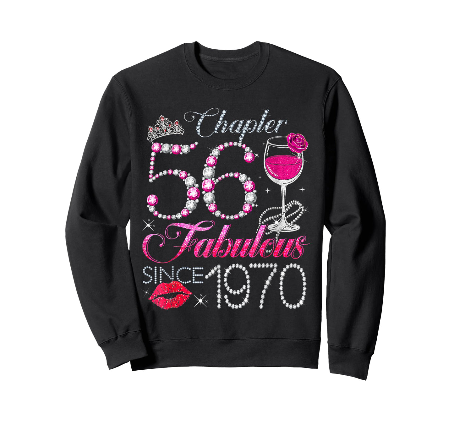 Chapter 56 Fabulous Since 1970 56th Birthday Queen Diamond T-Shirt