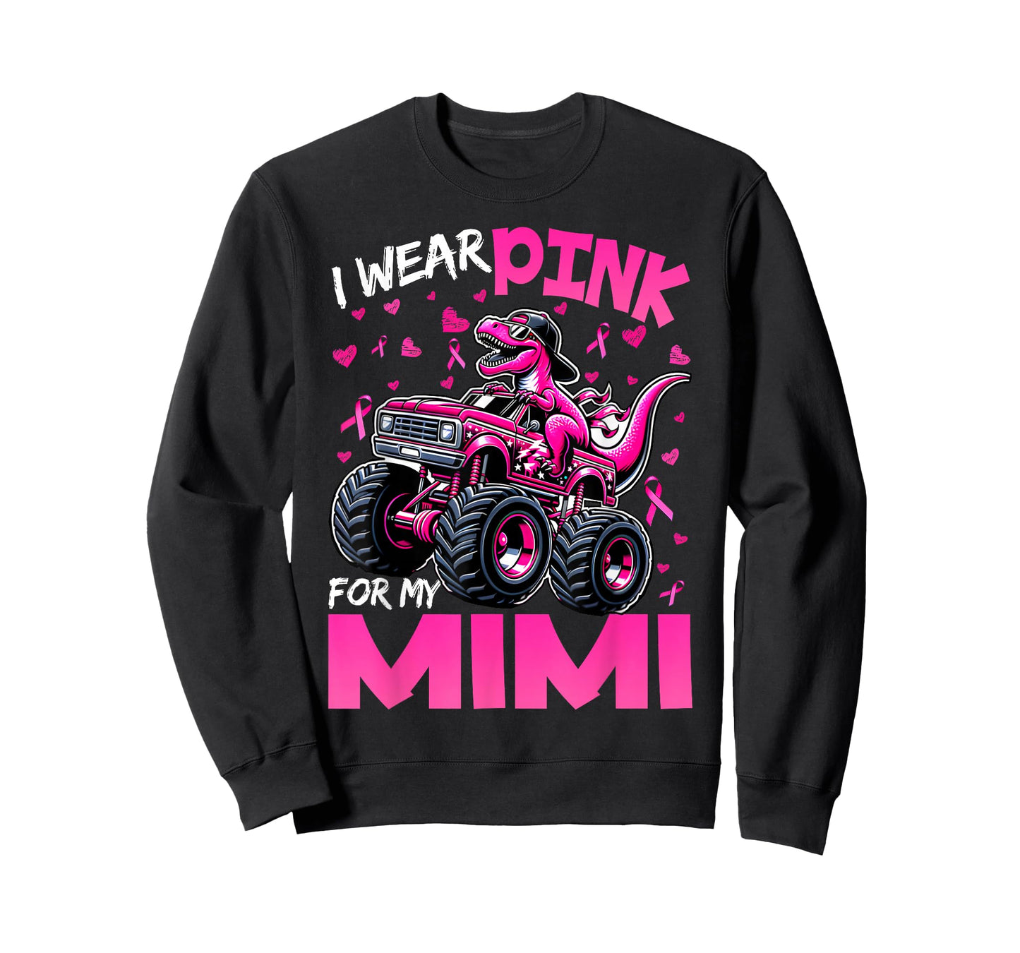 I Wear Pink for My Mimi Breast Cancer Awareness Dinosaur T-Shirt