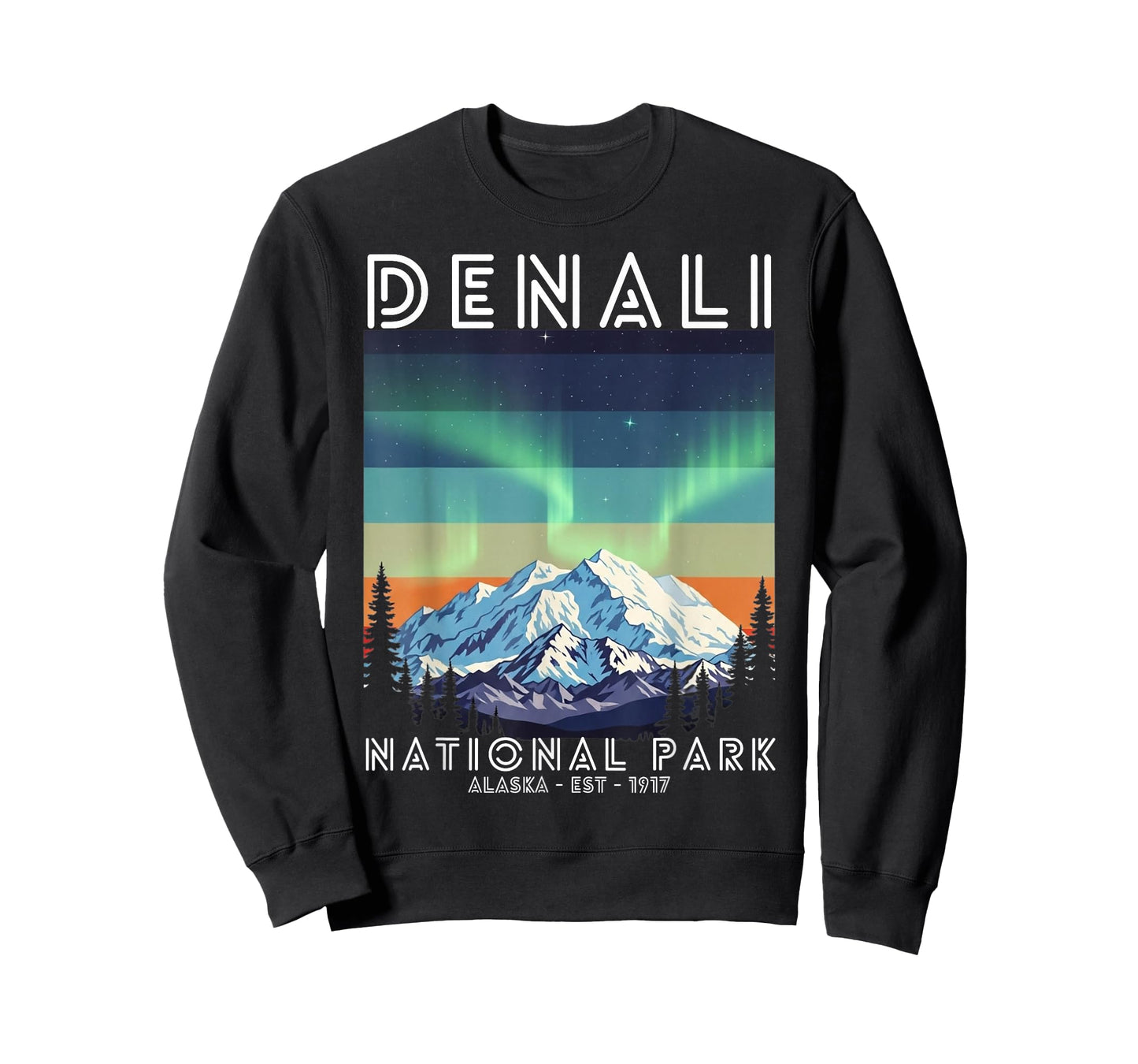 Denali National Park Vintage Alaska Denali Mountain Peak T-Shirt