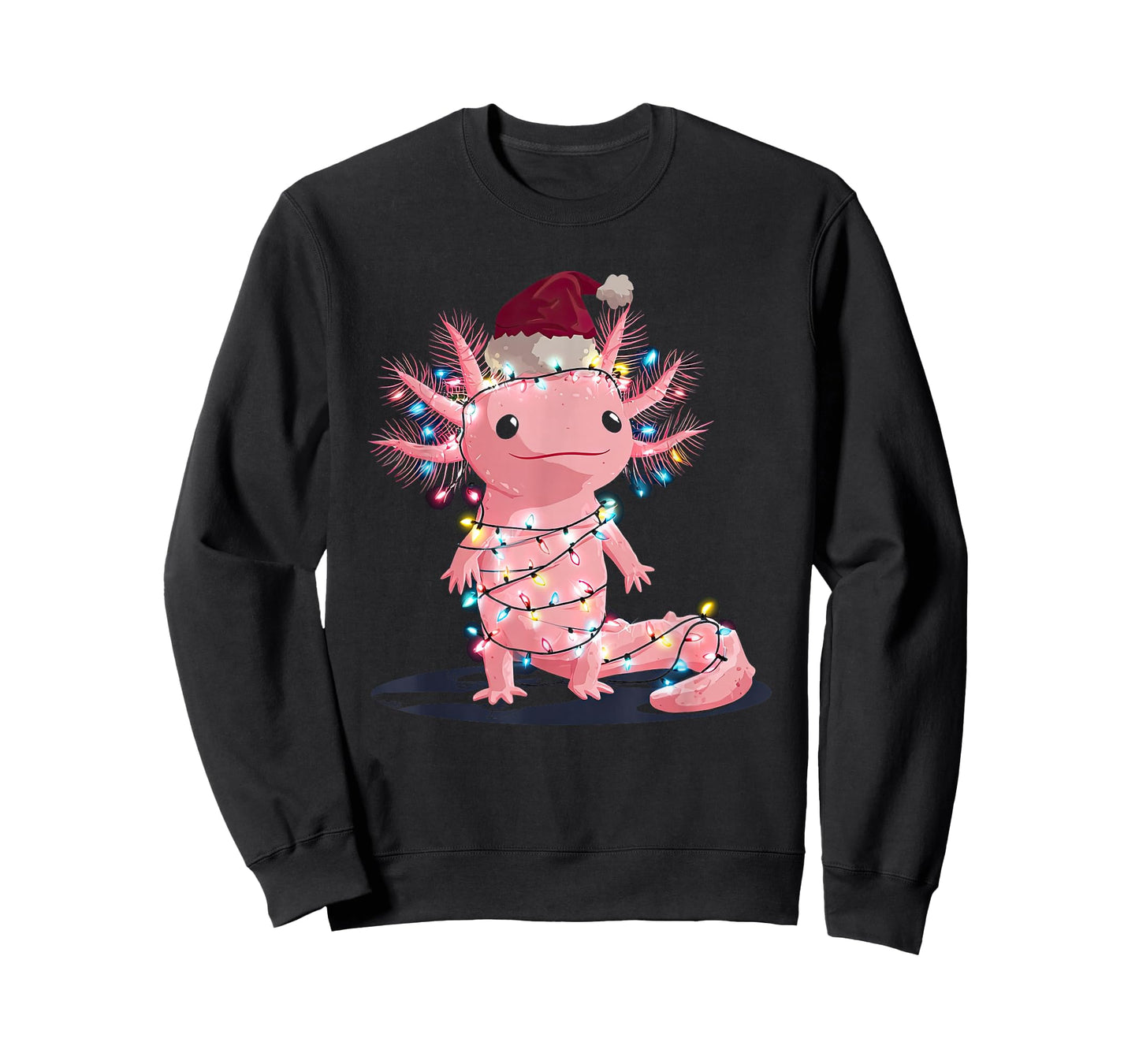 Funny Axolotl Christmas Graphics Animal Lights Lover T-Shirt
