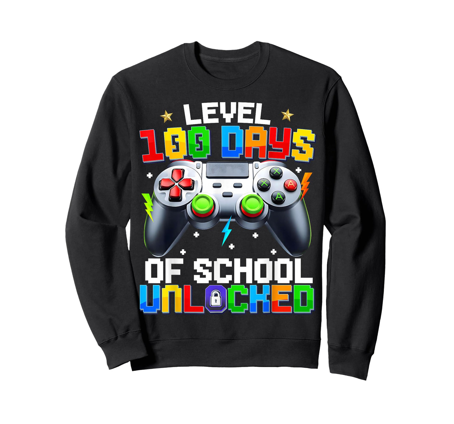 Level 100 Days of School Unlocked Gaming 100th Day Boy Kid T-Shirt