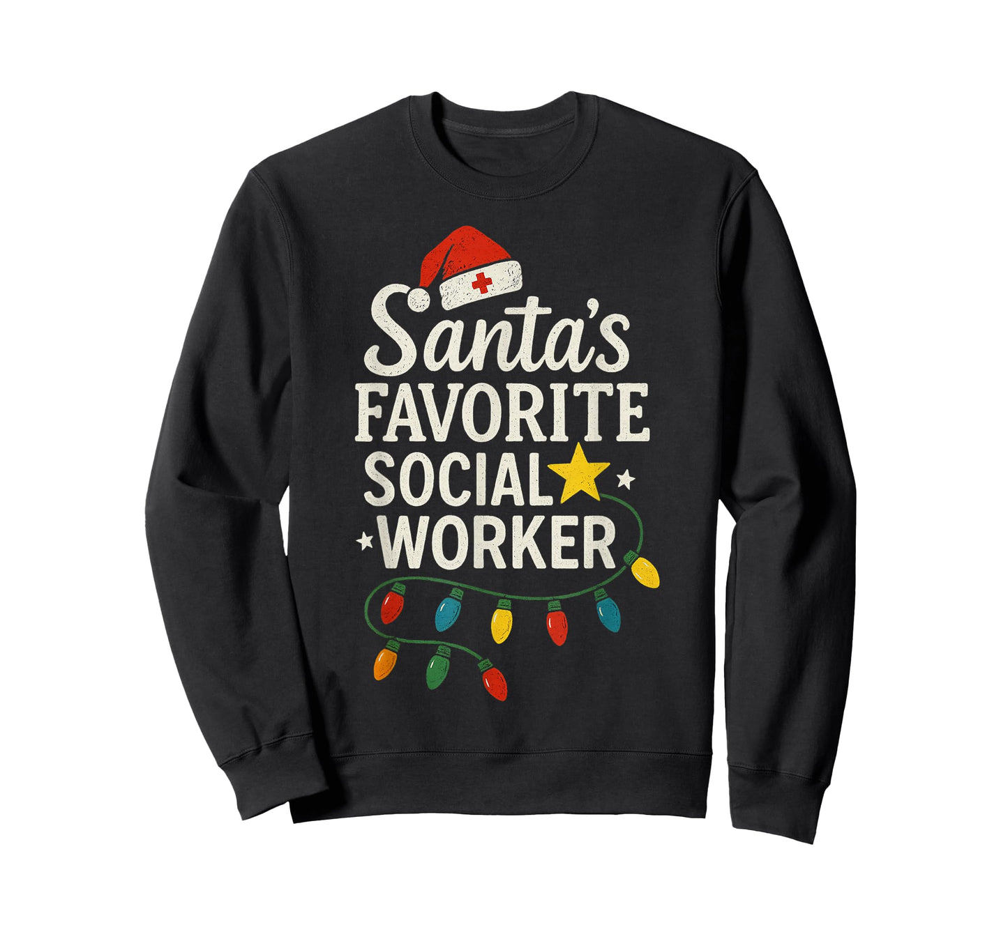 Santa's Favorite Social Worker Christmas Medical Social Work T-Shirt