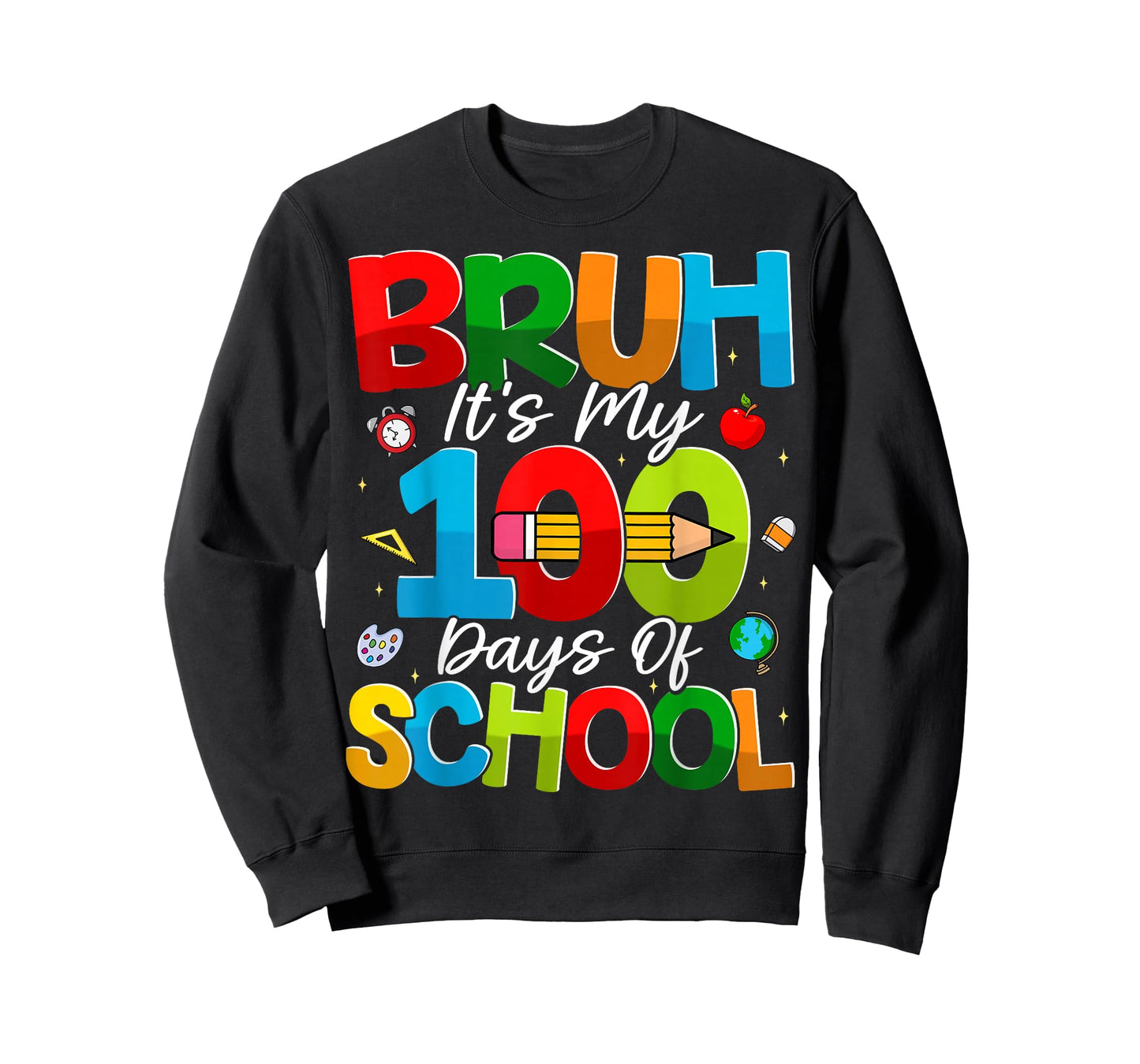 Bruh Its My 100 Days of School Boys Kids 100th Day of School T-Shirt