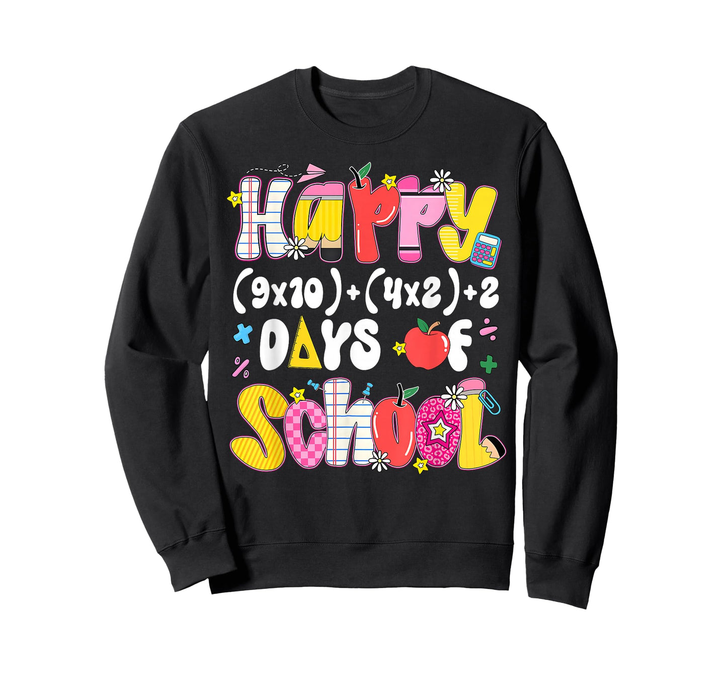 Happy 100 Days Math Equation 100th Day of School Teacher Kid T-Shirt