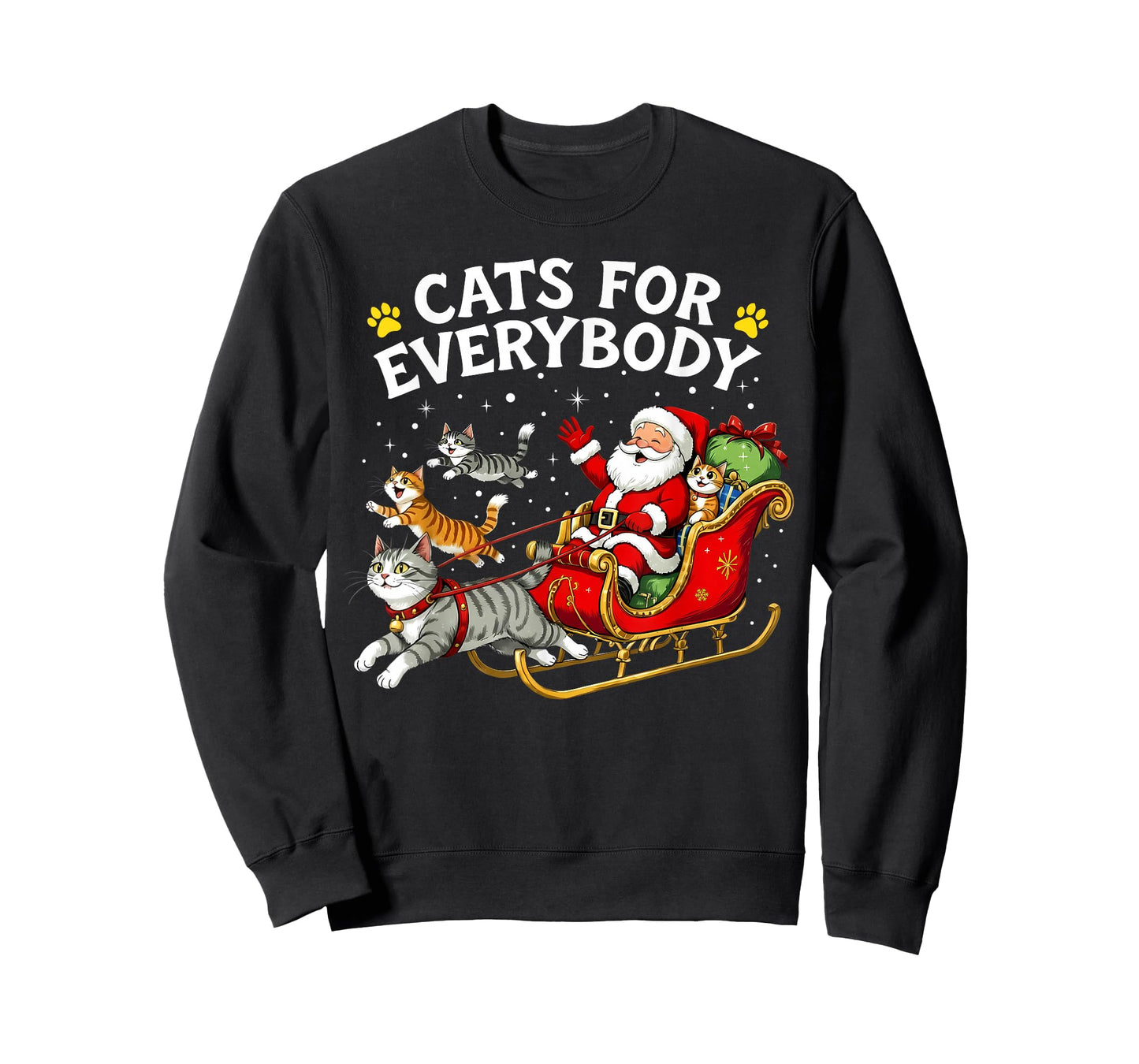 Cats for Everybody Christmas Cat Lover Funny Xmas Santa T-Shirt