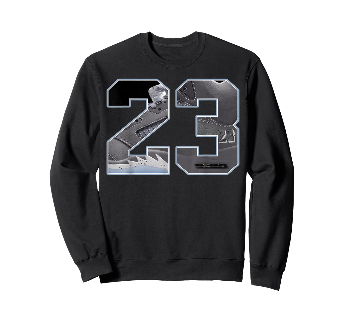 Number Retro Wolf Grey 5s Tee Outfits Matching T-Shirt