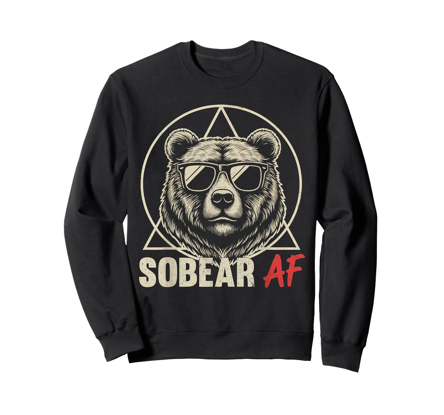 Sober AA NA Recovery Sobriety Anniversary Sobear AF T-Shirt