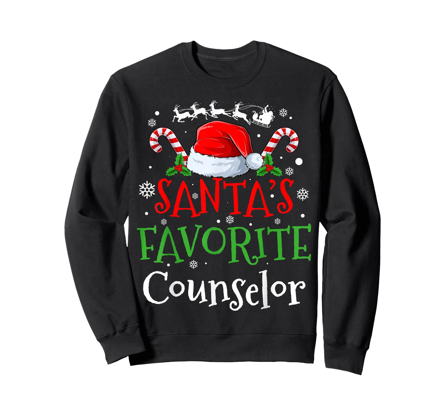 Santa's Favorite Counselor Christmas Party T-Shirt