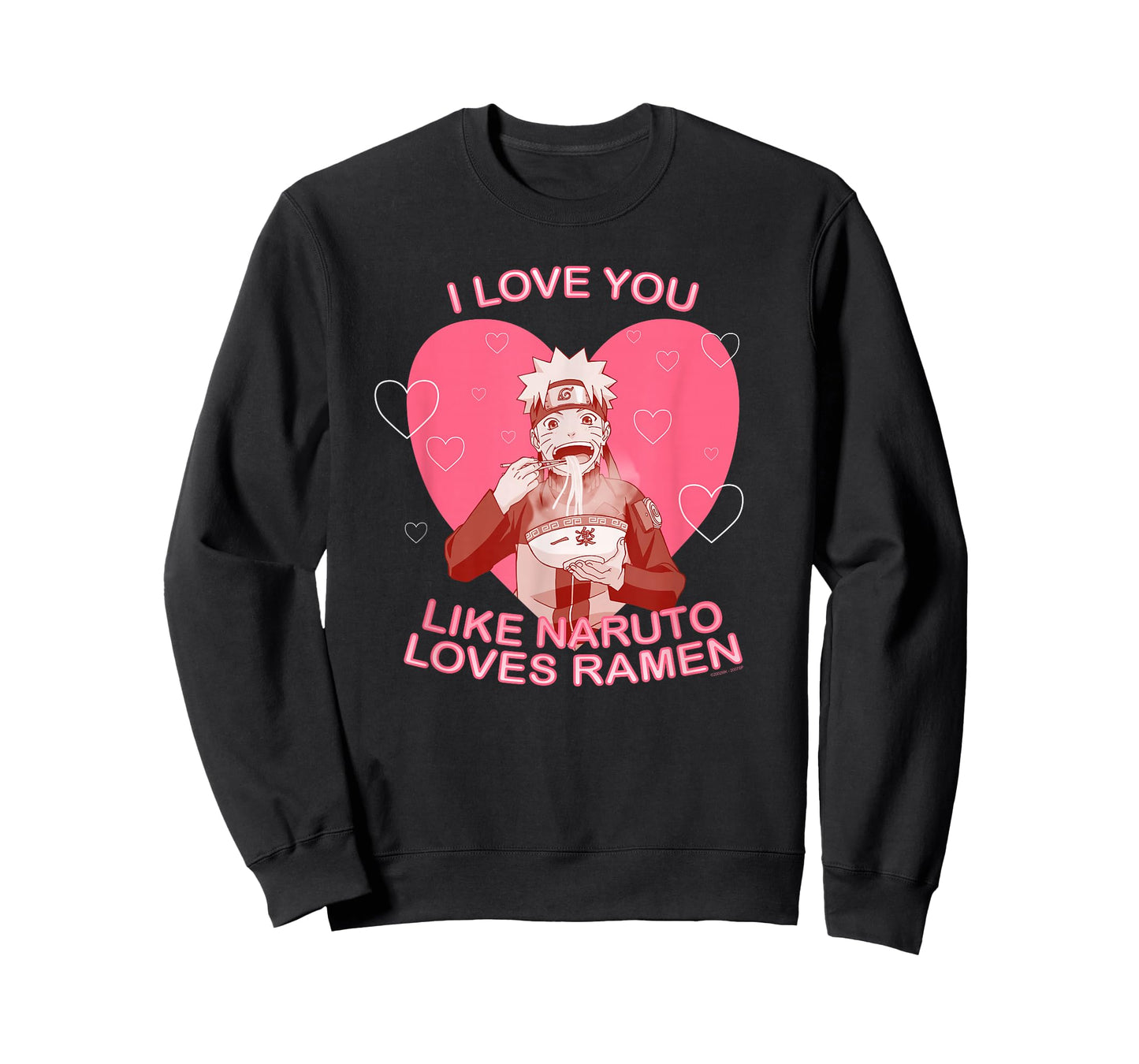 I Love You Like Naruto Loves Ramen Valentine's Day Anime T-Shirt