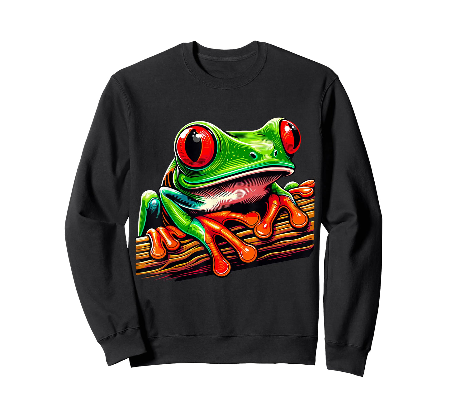 Green Body Tree Frog Red Eyed Tree Frog Rainforest Amphibian T-Shirt