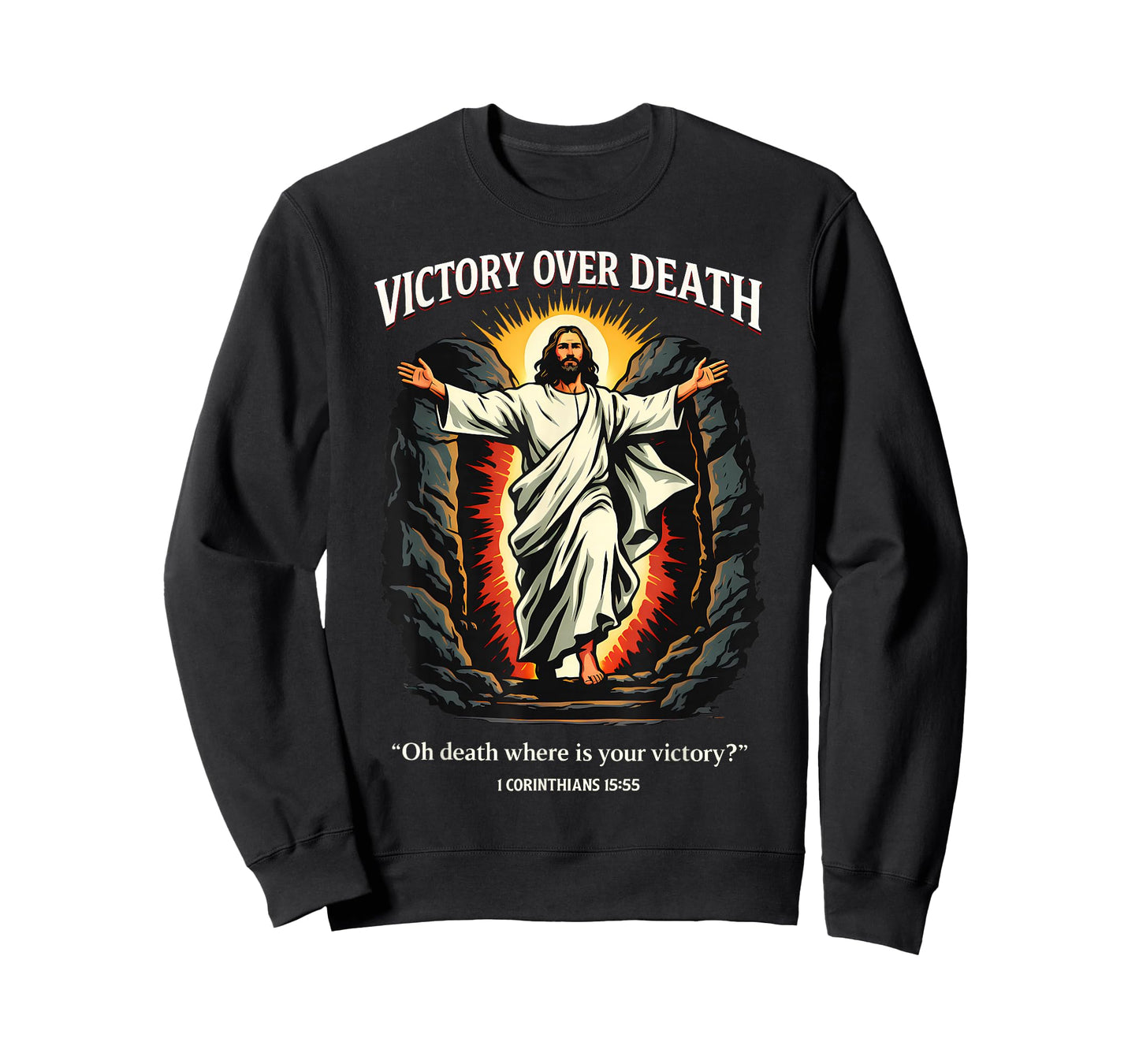 Victory Over Death Jesus Resurrection 1 Corinthians 15:55 T-Shirt