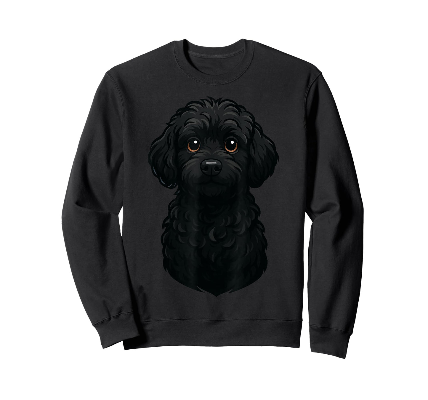 Black Labradoodle Dog Art Design T-Shirt