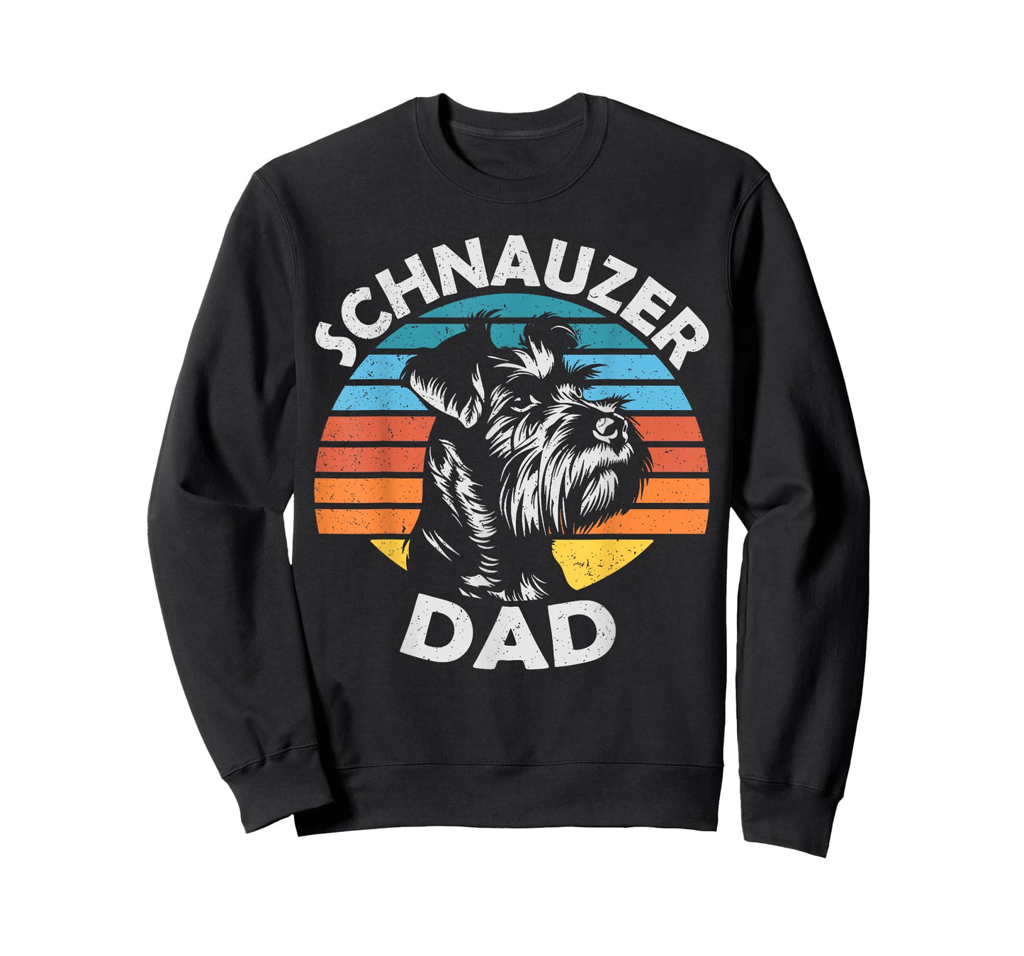 Schnauzer Dad Dog Pet Funny Father's Day Vintage T-Shirt