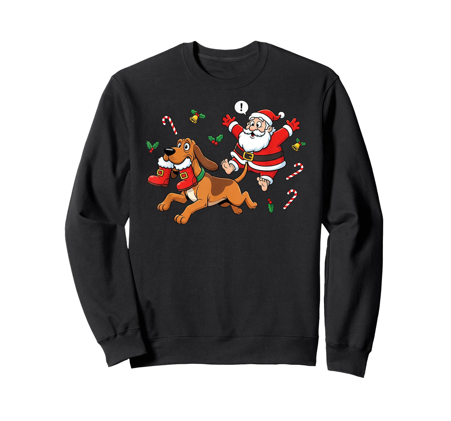 Funny Bloodhound Santa Claus Boots Christmas Womens Mens Kid T-Shirt
