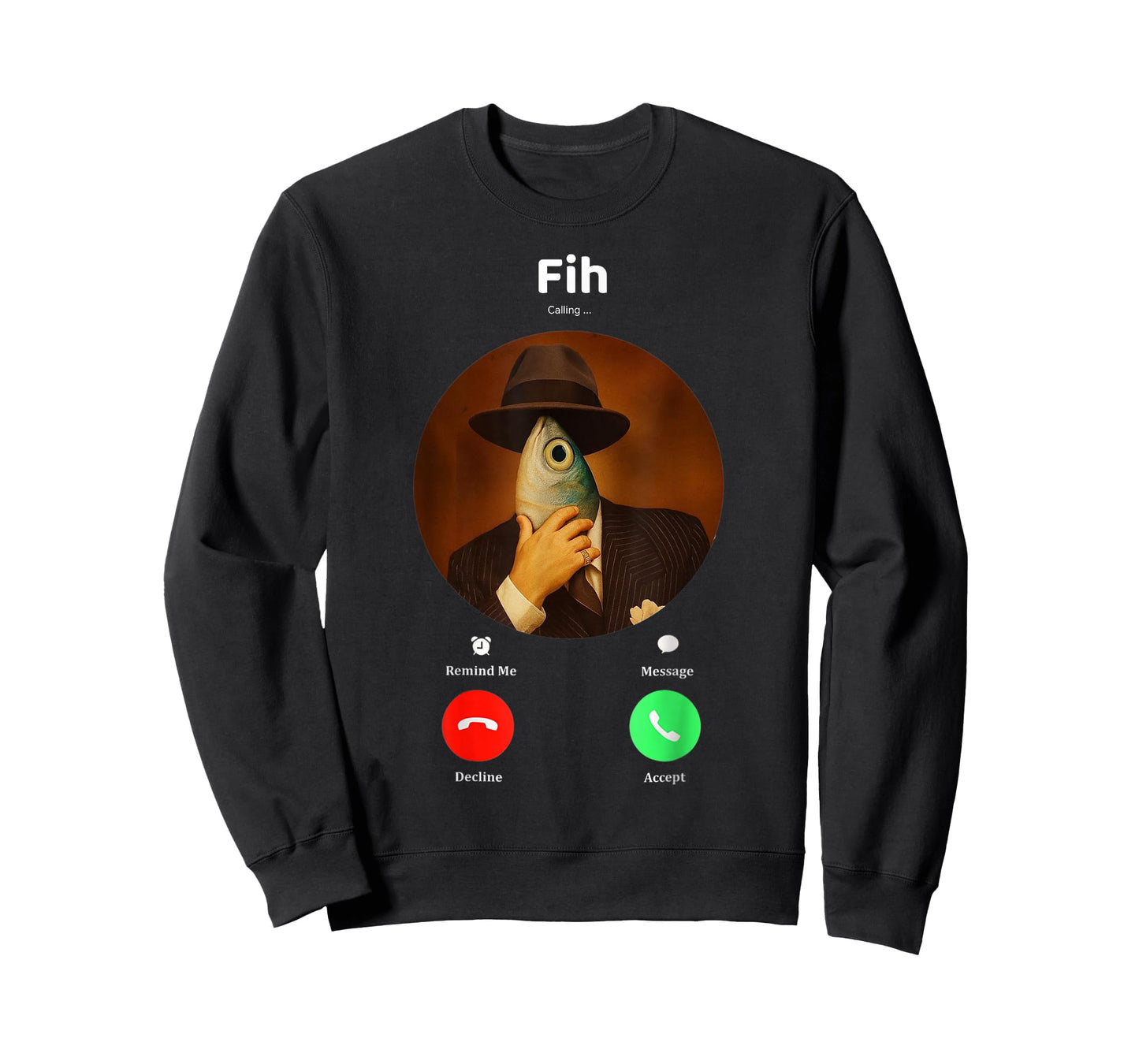 Fih Calling Meme – Funny Fish Incoming Call Humor T-Shirt