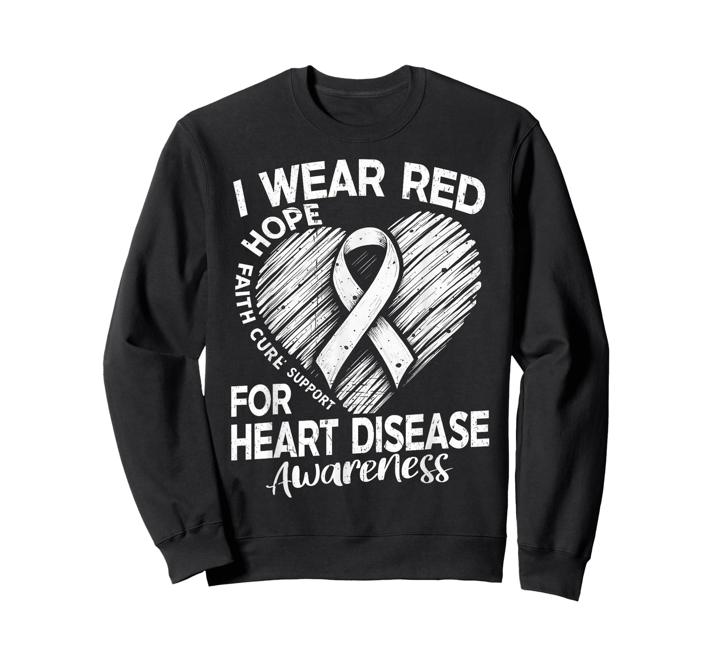 I Wear Red for Heart Disease Awareness CHD Heart Health T-Shirt