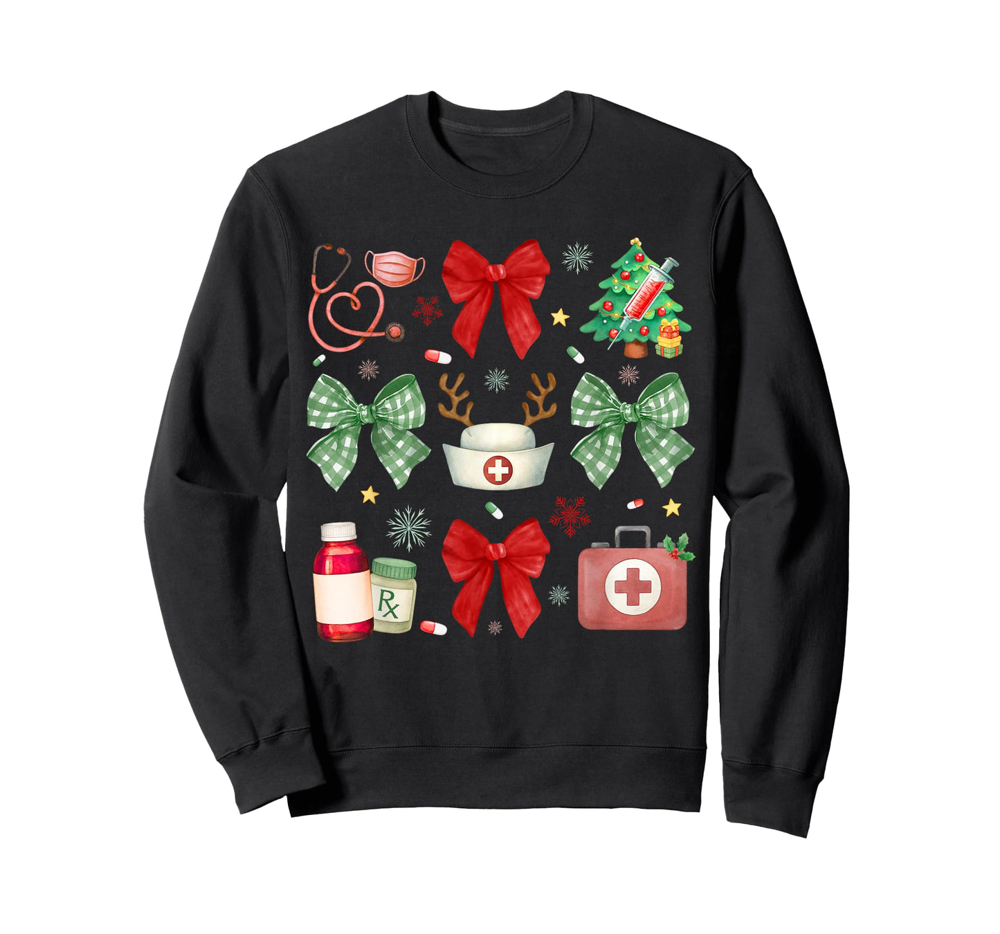 Nurse Christmas Coquette Bow Xmas Nursing RN PCT CNA T-Shirt