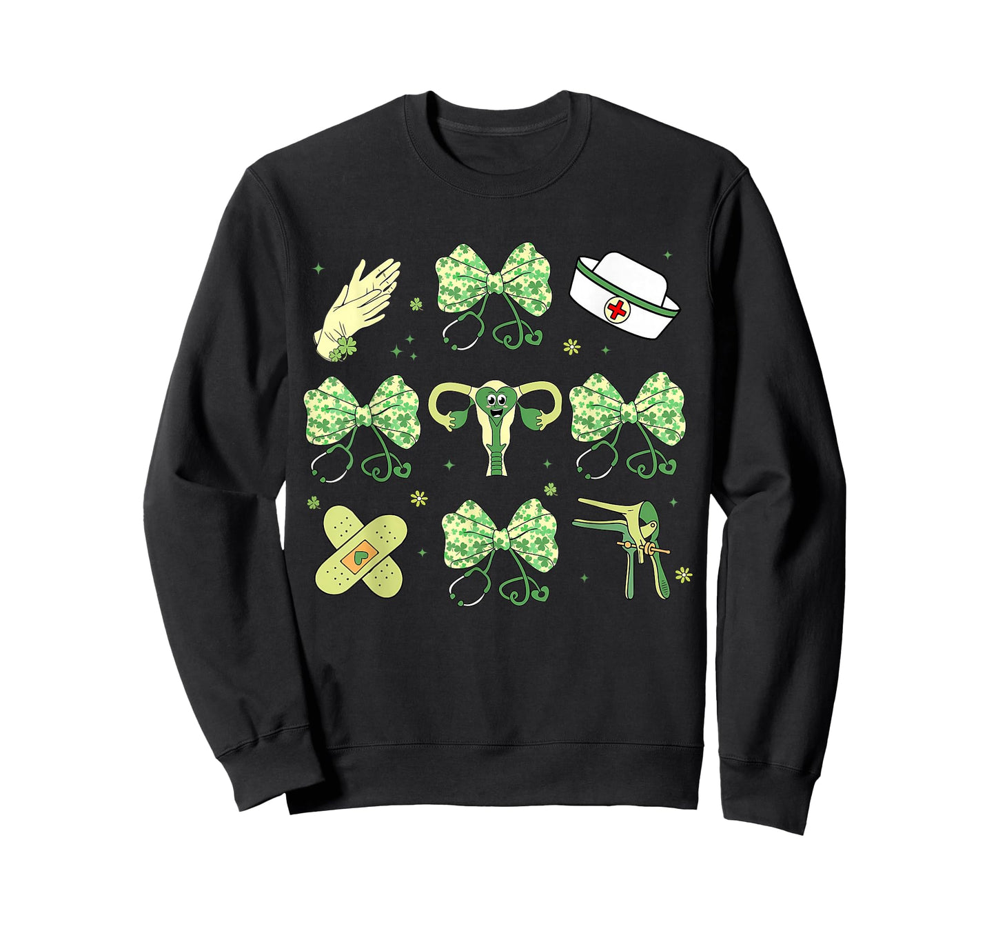 Coquette Bow OBGYN St Patricks Day Speculum Nurse Obstetrics T-Shirt