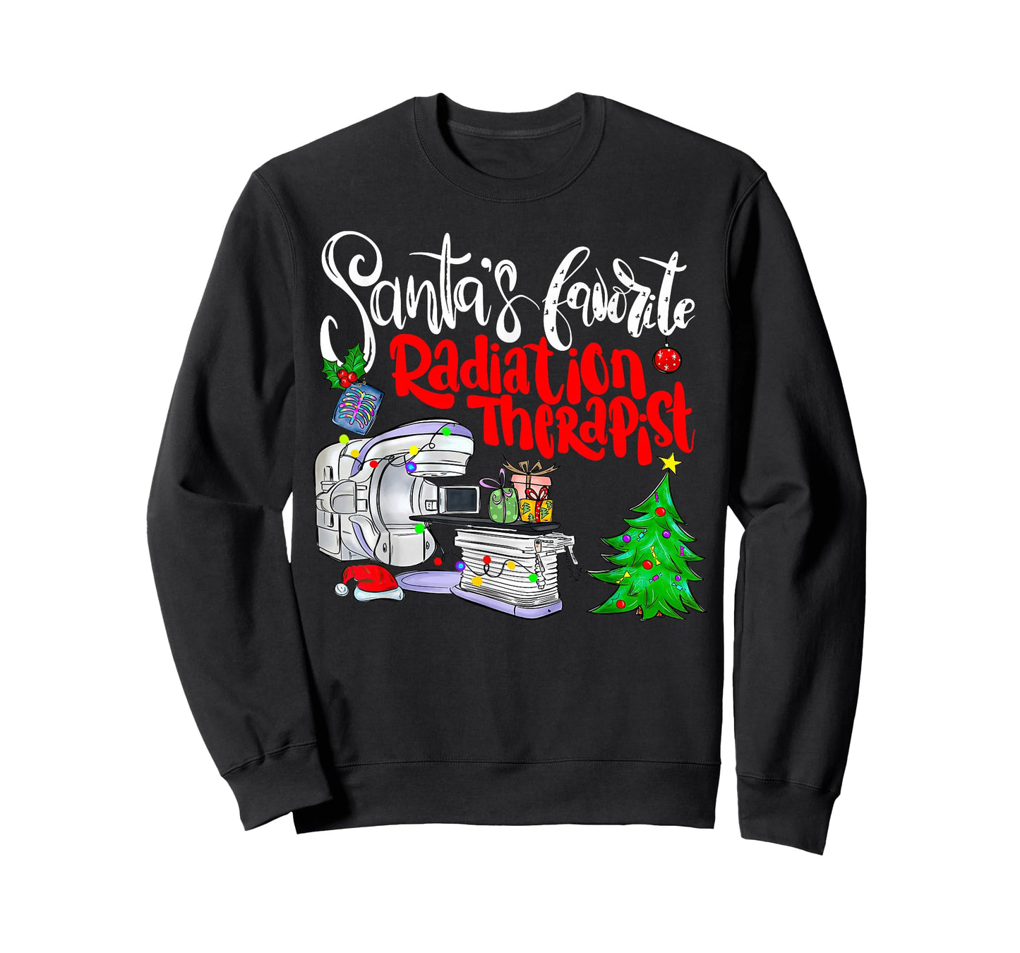 Santa’s Favorite Radiation Therapist Radiology Christmas ONC T-Shirt