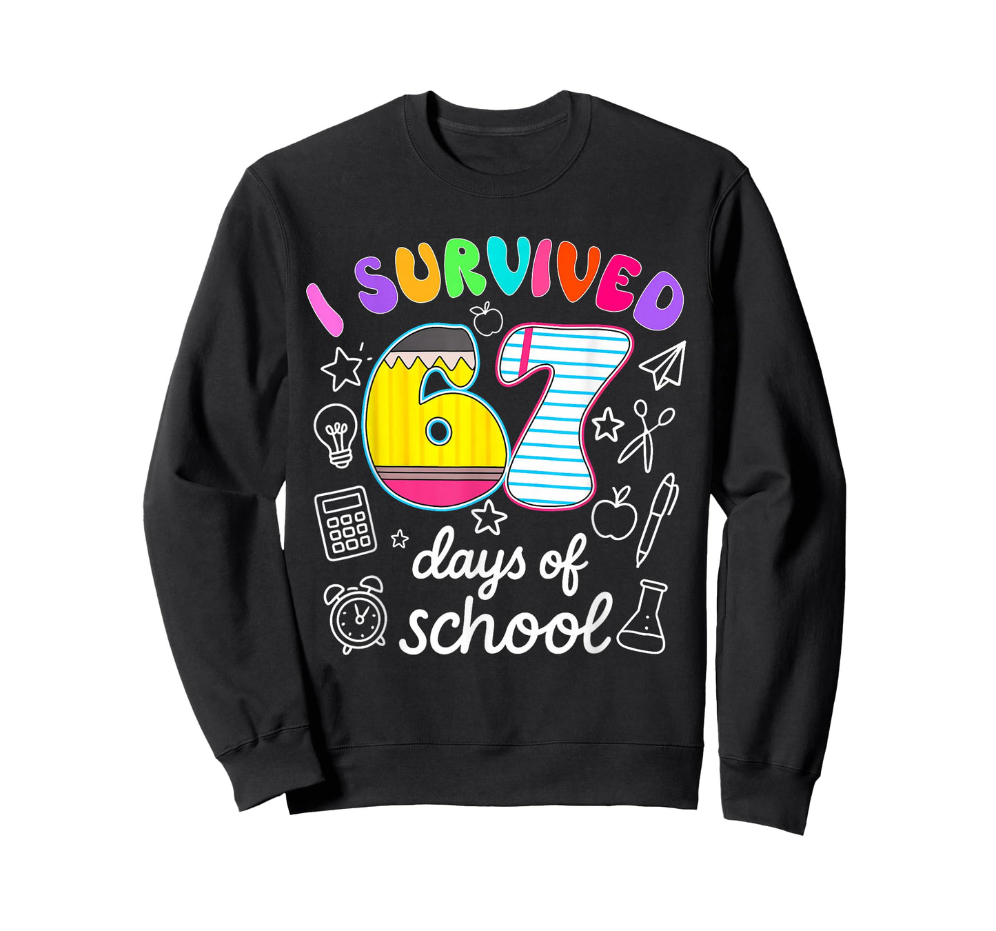 I Survived 67 Days of School Funny Meme Teacher Student T-Shirt