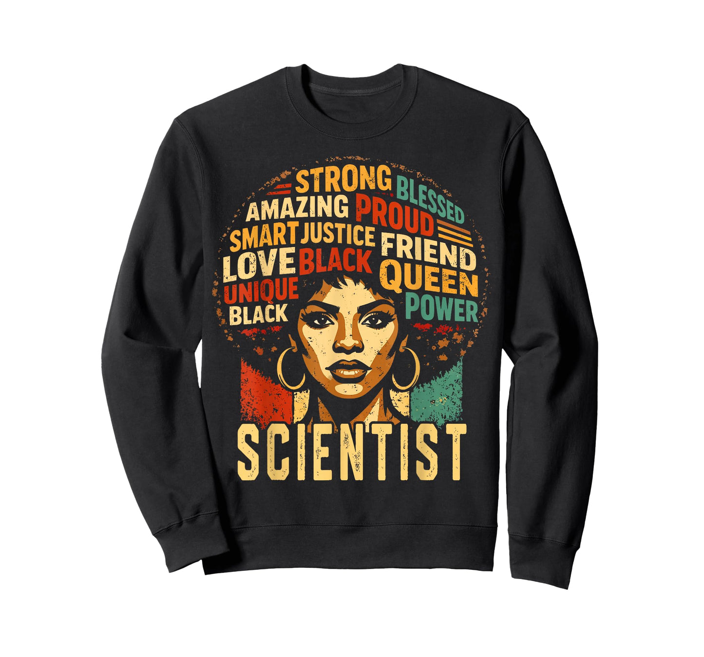 Scientist Black History Month Powerful Black Pride T-Shirt