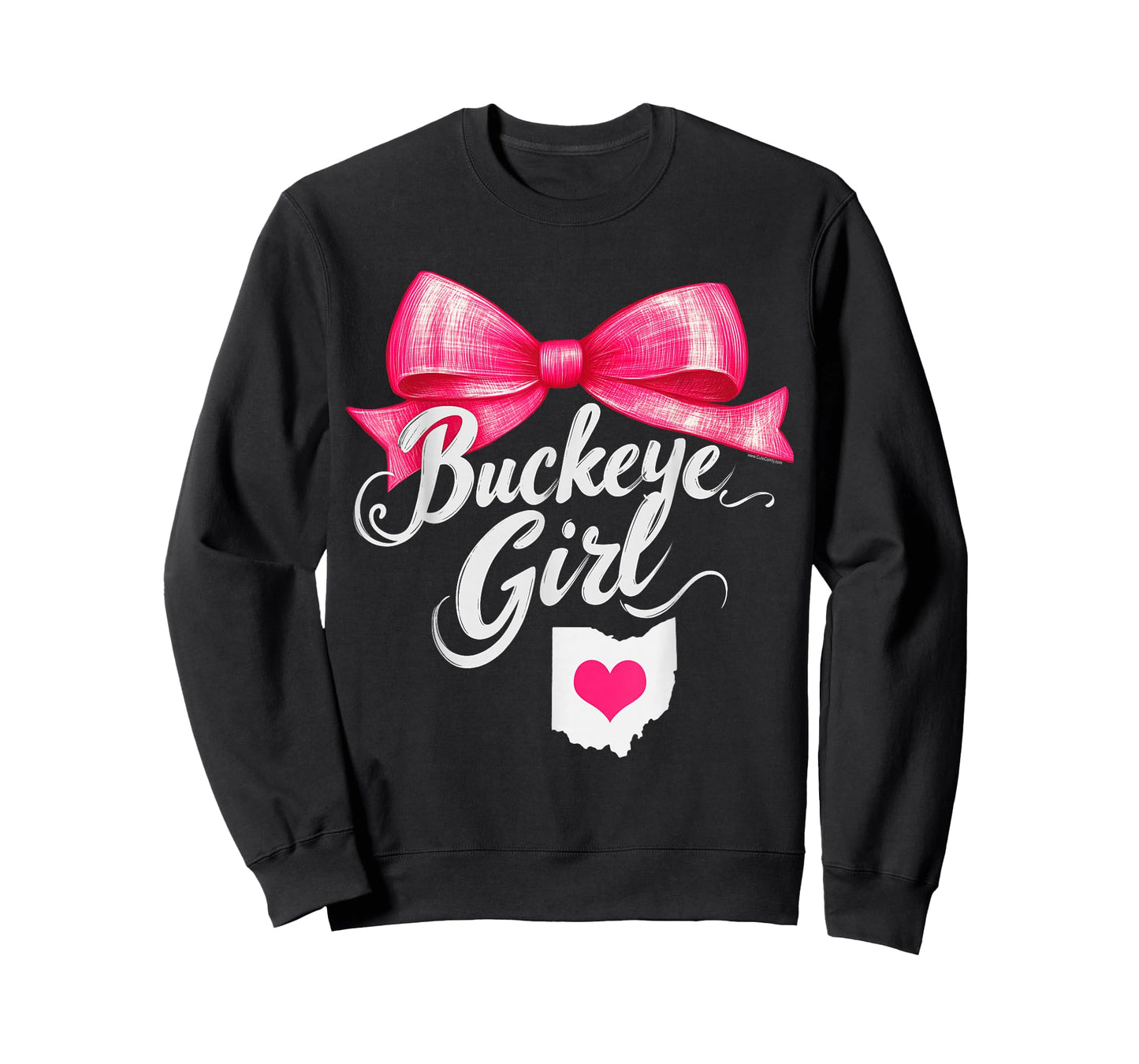 Buckeye Girl Ohio Home Heart State Pink Kids Girls Womens T-Shirt