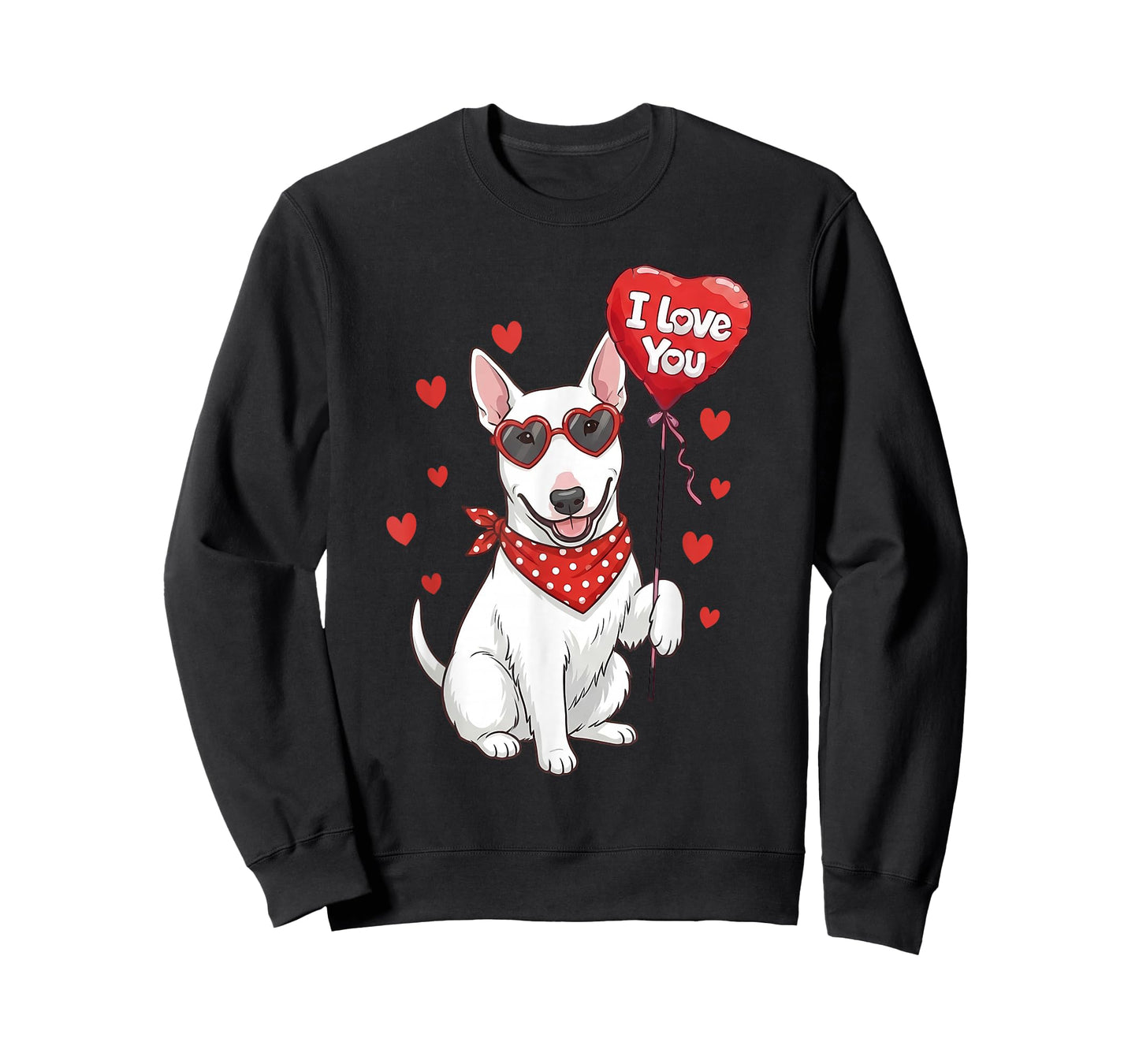 Bull Terrier Valentine Heart I Love You Dog Lovers T-Shirt