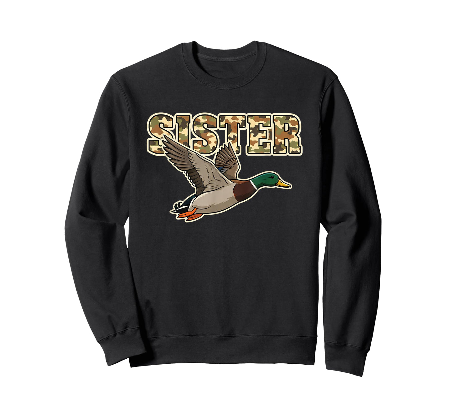 Sister Camo Duck Hunting Kids Outdoor Sister Mallard Design T-Shirt
