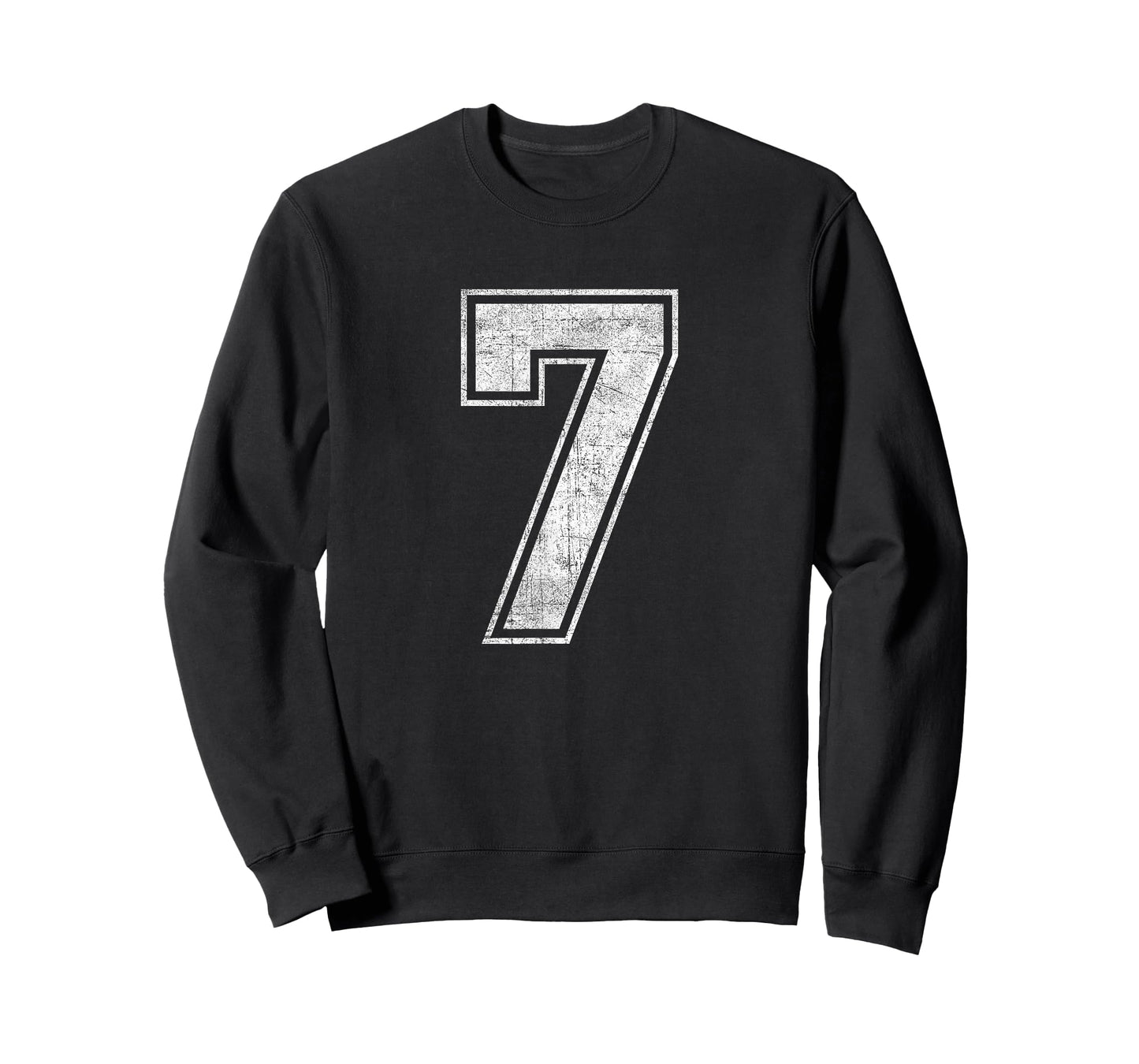 Funny 7 Number Seven Graphic Group Halloween Birthday Retro T-Shirt