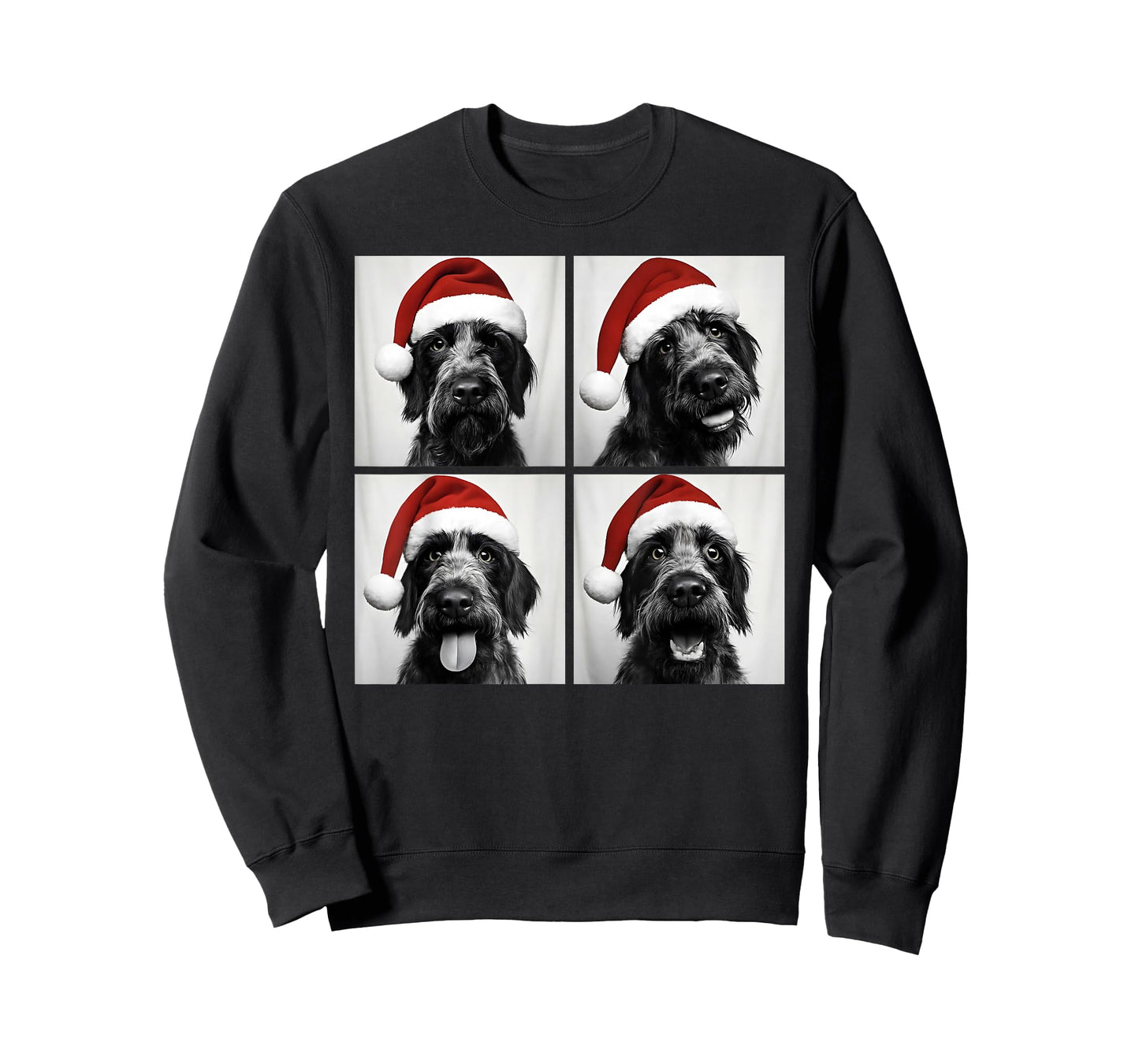 Funny Christmas Wirehaired Pointing Griffon Photo Booth T-Shirt