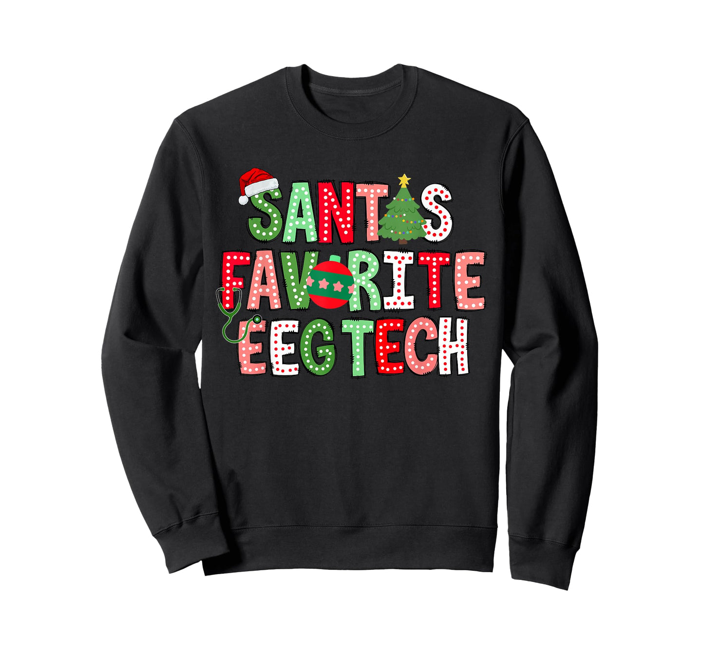 Santa Favorite EEG Tech Christmas Electroencephalography T-Shirt