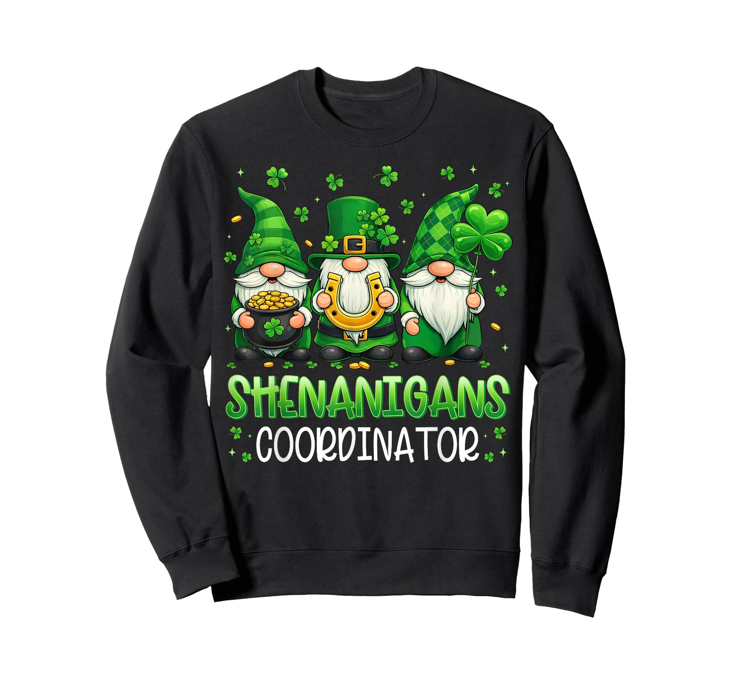 St Patricks Day Shirts Men Women Kids Shamrock Cute Gnomes T-Shirt