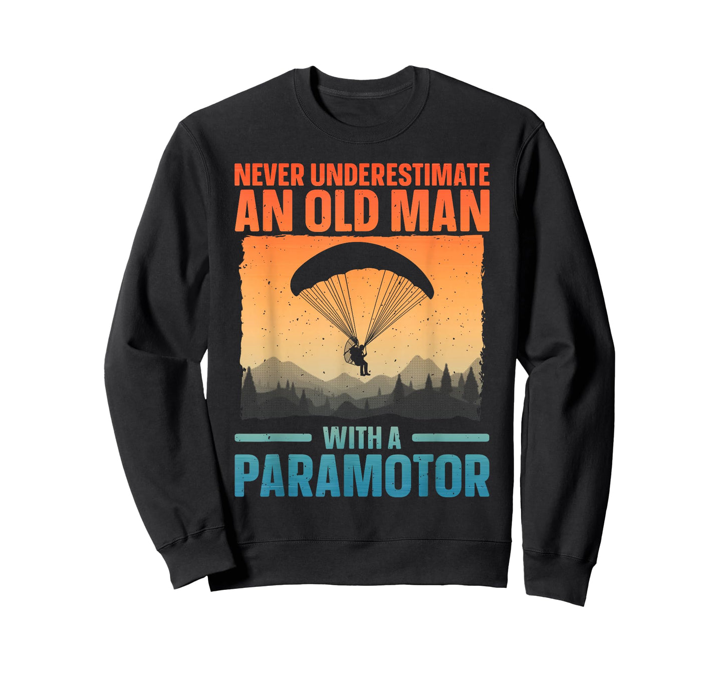 Cool Paramotor Art for Men Grandpa Paragliding Paramotoring T-Shirt