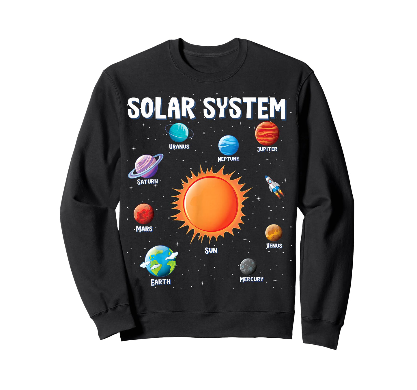Solar System Planets Science Space Boys Girls Kids T-Shirt
