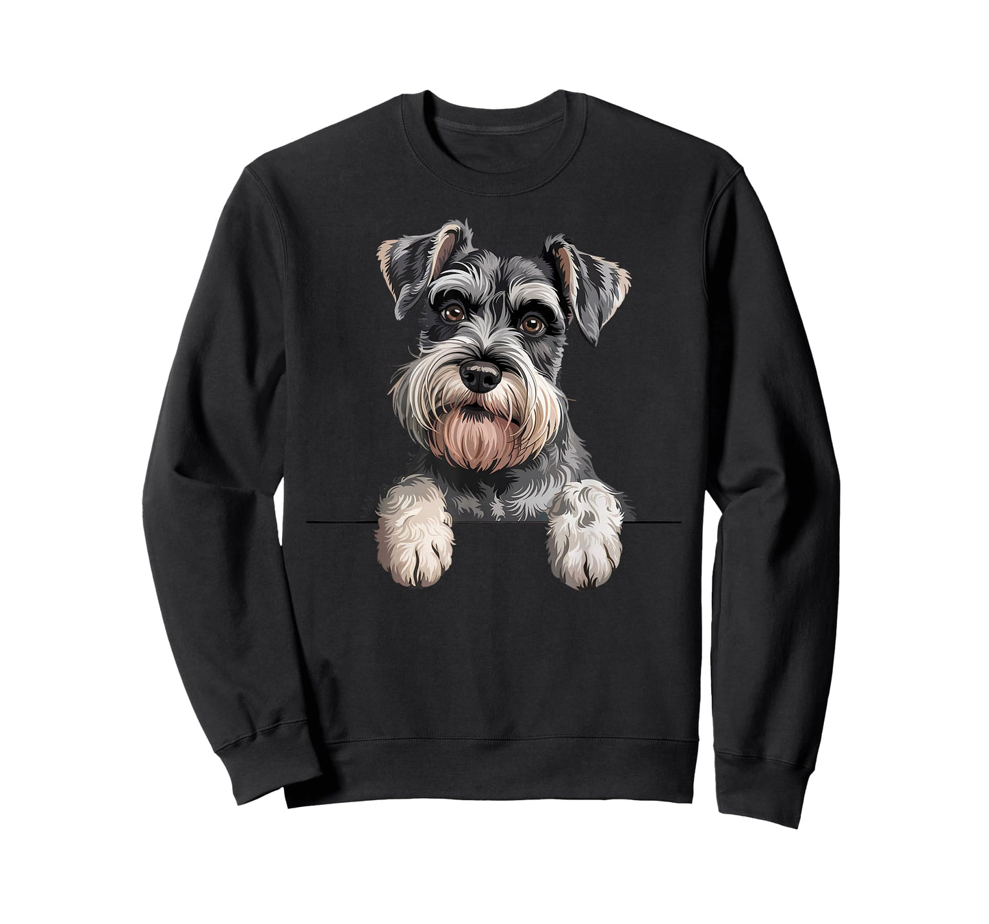 Schnauzer Funny Peeking Pocket Puppy Dog Lover T-Shirt