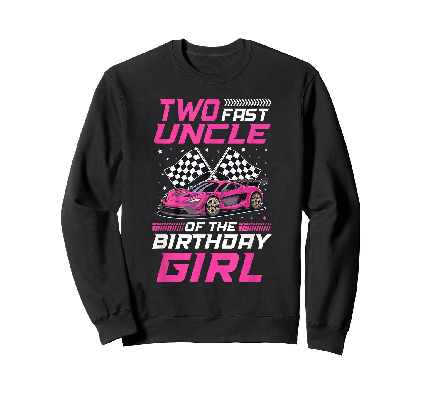 Two Fast Uncle of The Birthday Girl Racing Family Pit Crew T-Shirt