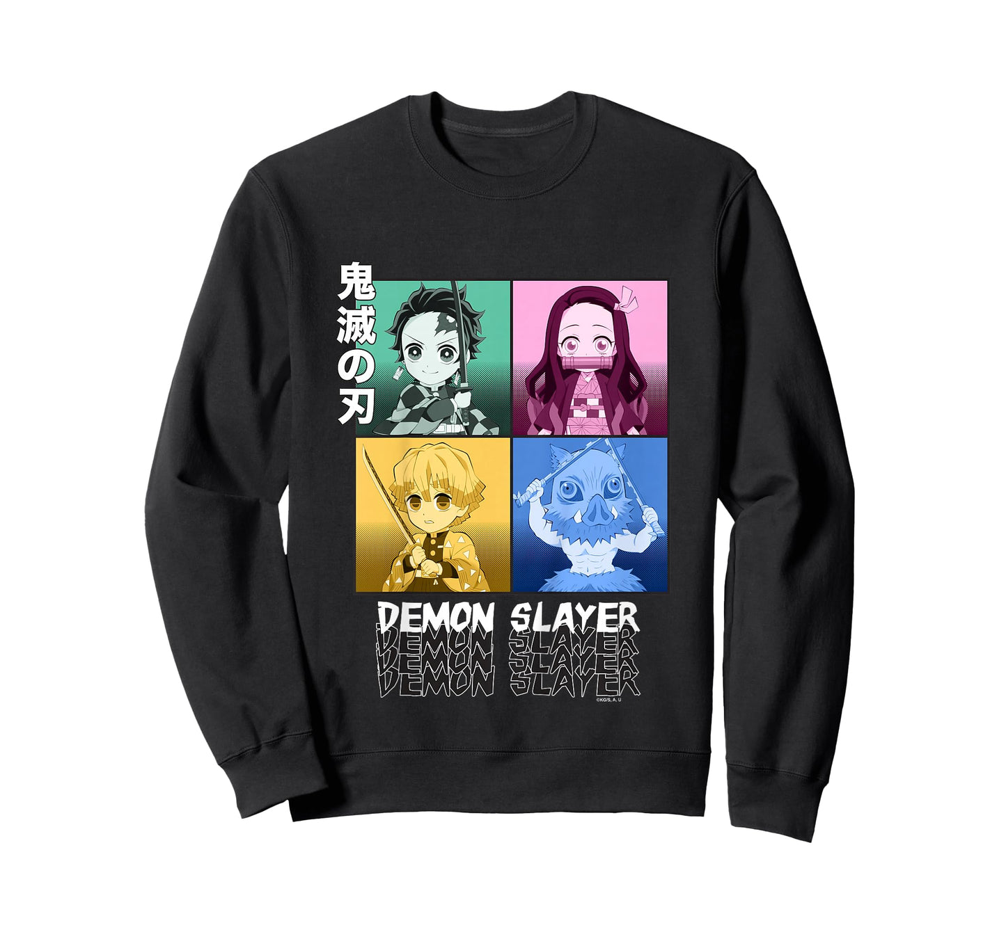 Kids Demon Slayer: Kimetsu no Yaiba Pop Art Chibi T-Shirt