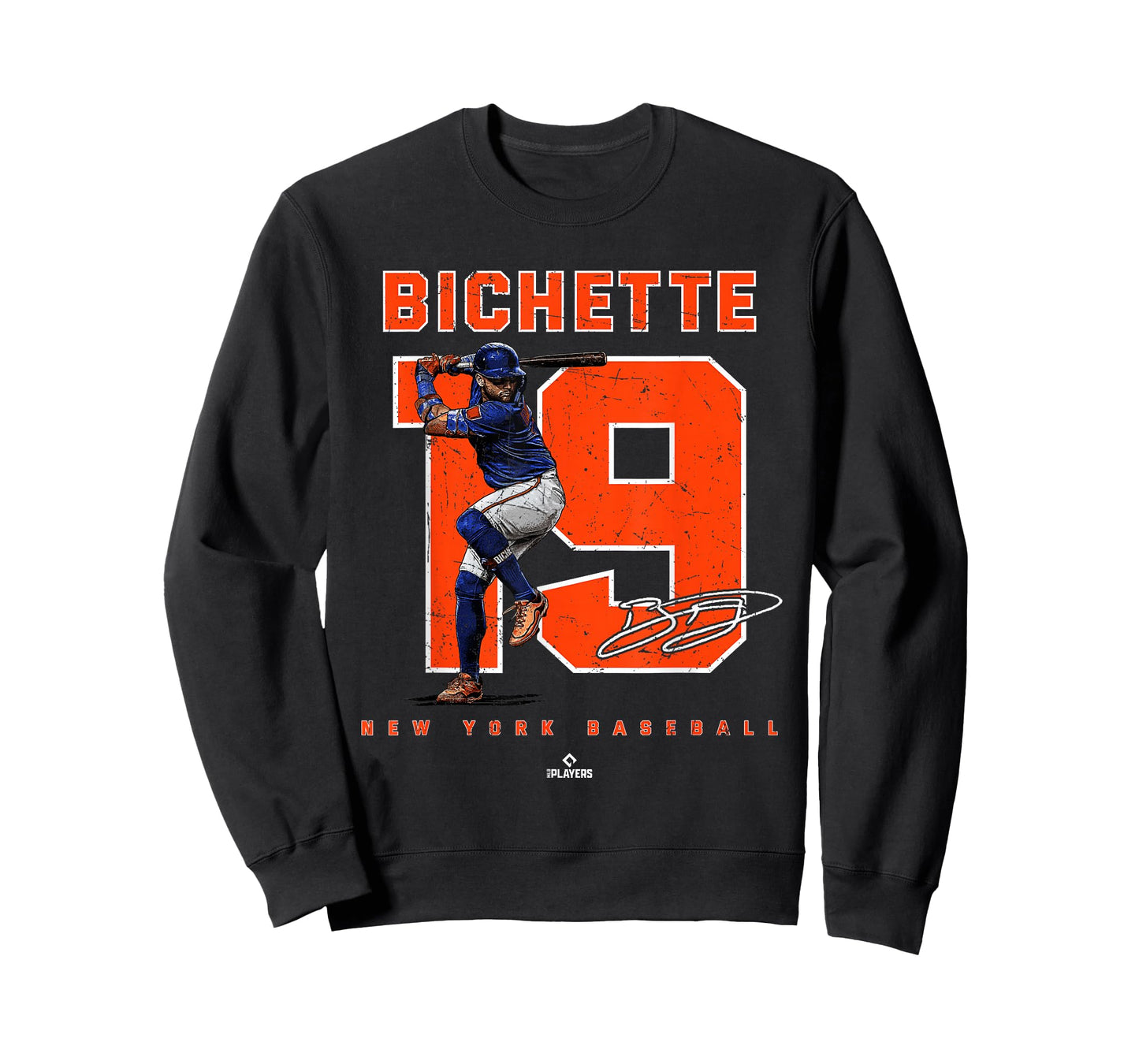 Number and Portrait Bo Bichette New York Baseball MLBPA T-Shirt