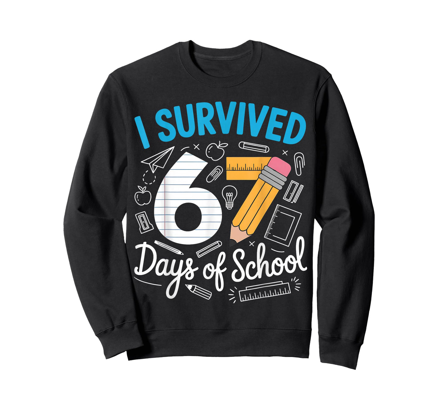 I Survived 67 Days of School Funny Meme Teacher Student T-Shirt