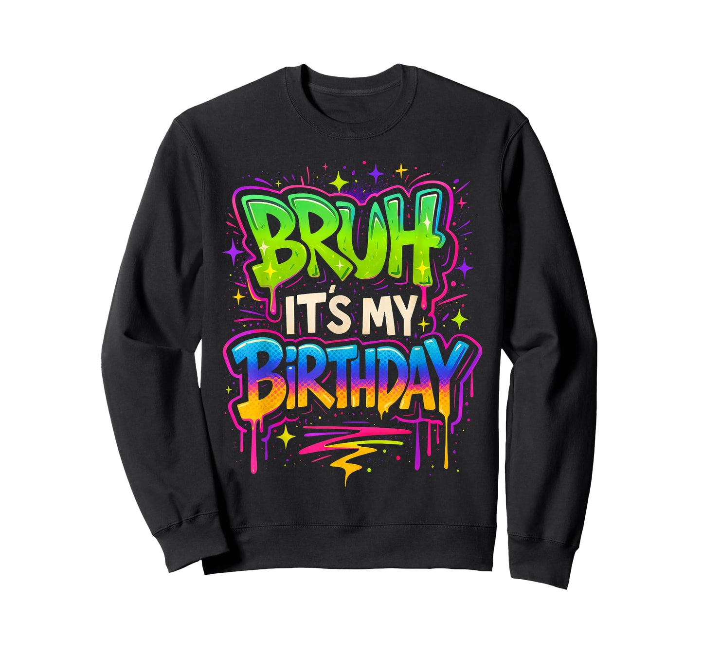 Bruh Graffiti Birthday Party Bday Meme Saying Boys Teen Kids T-Shirt