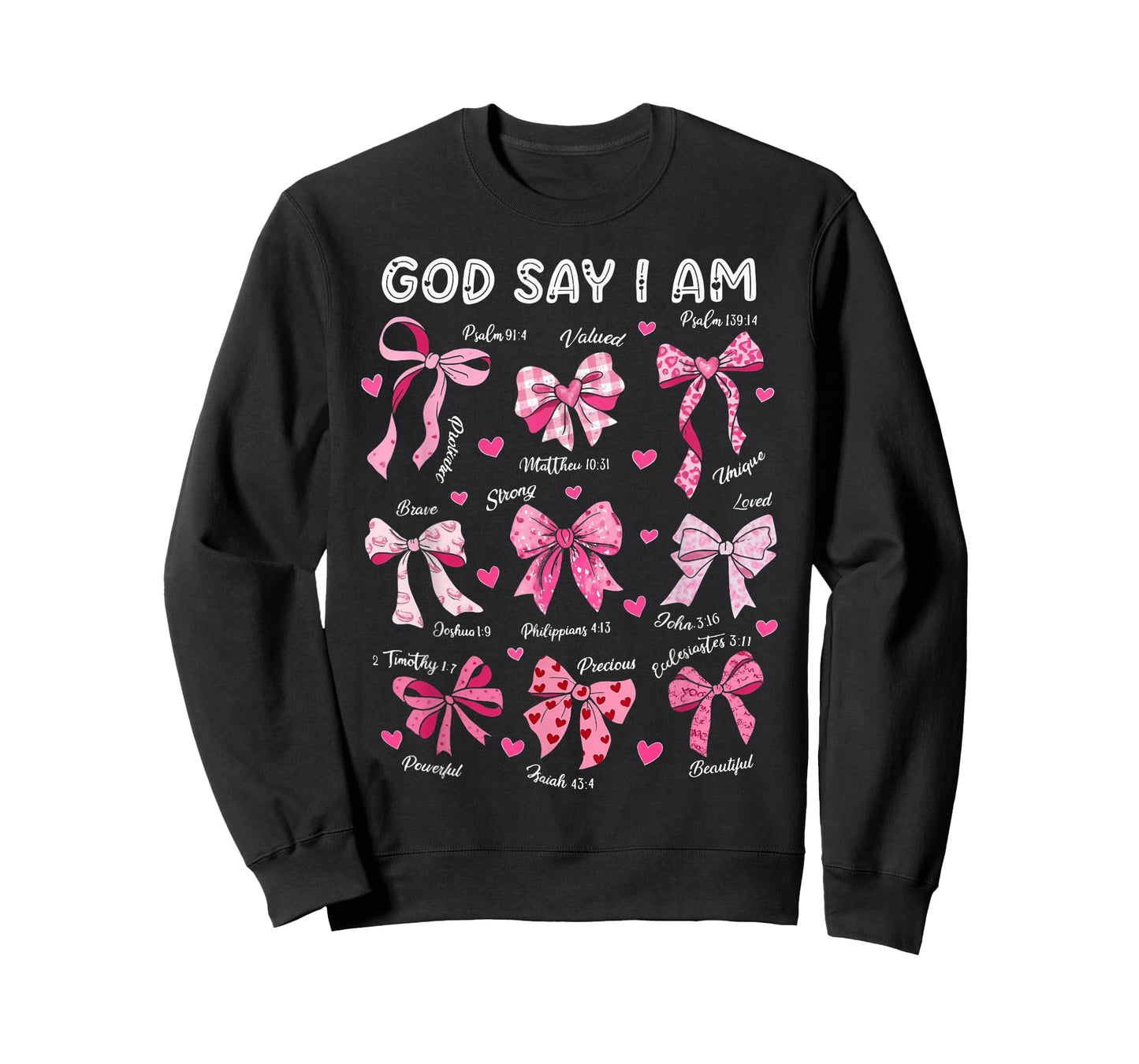 Bow God Say I Am Christian Girl Teen Women Bible Verse Jesus T-Shirt