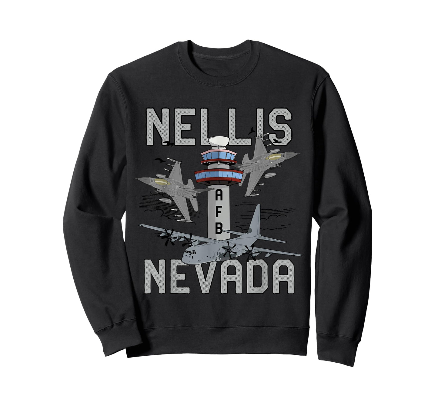 Nellis AFB Nevada Air Force Base Fighter Jets Vintage Tee T-Shirt