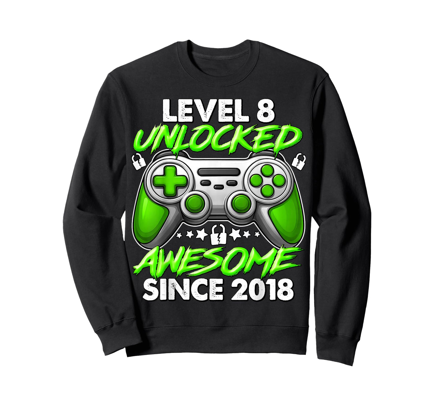 Level 8 Unlocked 8 Year Old Gifts for Boys 8th Birthday Boy T-Shirt