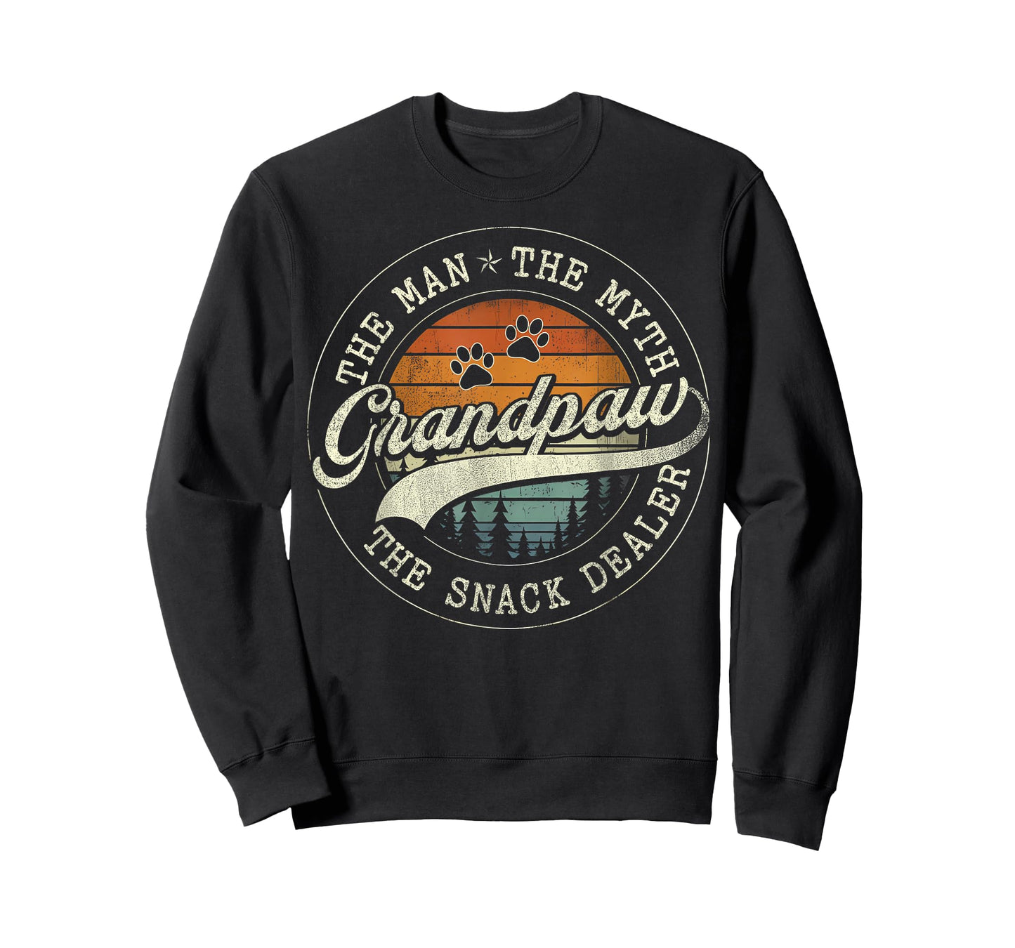 Grandpaw The Myth The Snack Dealer Fathers Day Dog Grandpa T-Shirt