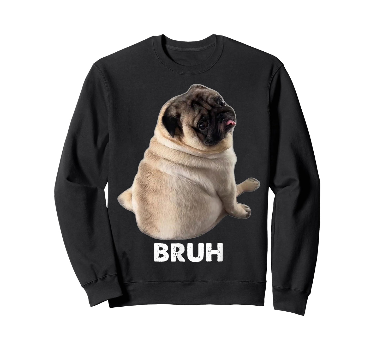 Pug says Bruh Pug Meme Adorable Dog Funny Humor Fashion Y2K T-Shirt