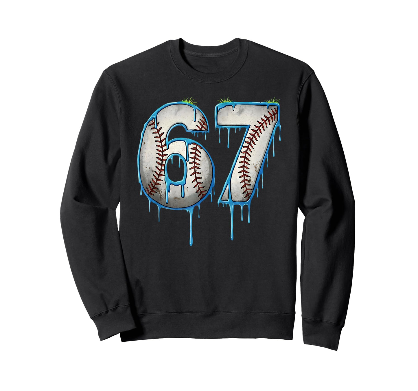 Baseball 67 Six Seven Meme Funny 6-7 Drip Baseball Boys Men T-Shirt