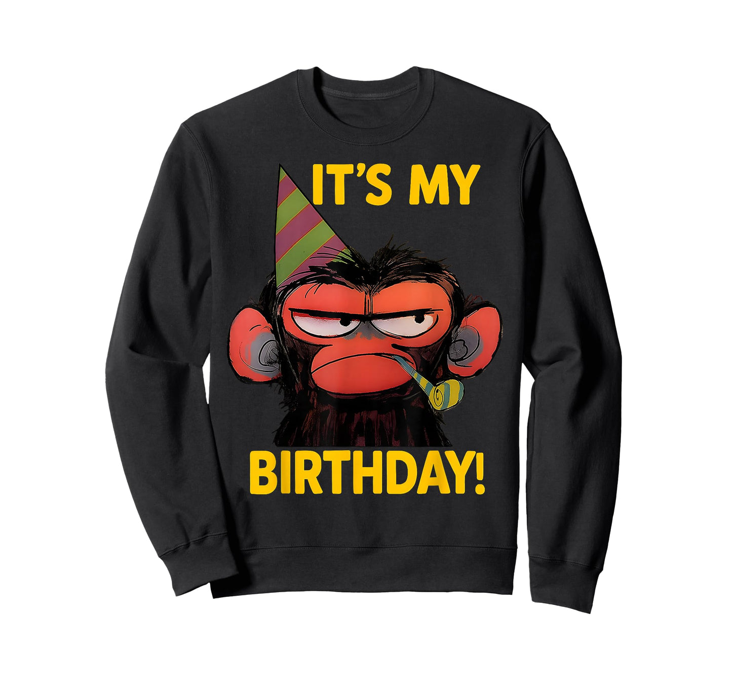Humor It's My Birthday Grumpy Funny Monkey Meme T-Shirt