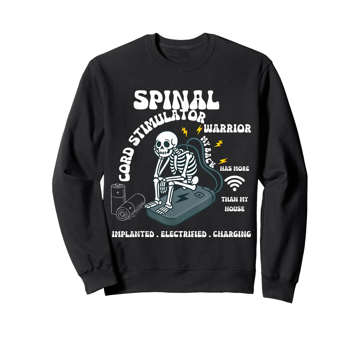 Spinal Cord Stimulator Warrior My Back Implanted Electrified T-Shirt