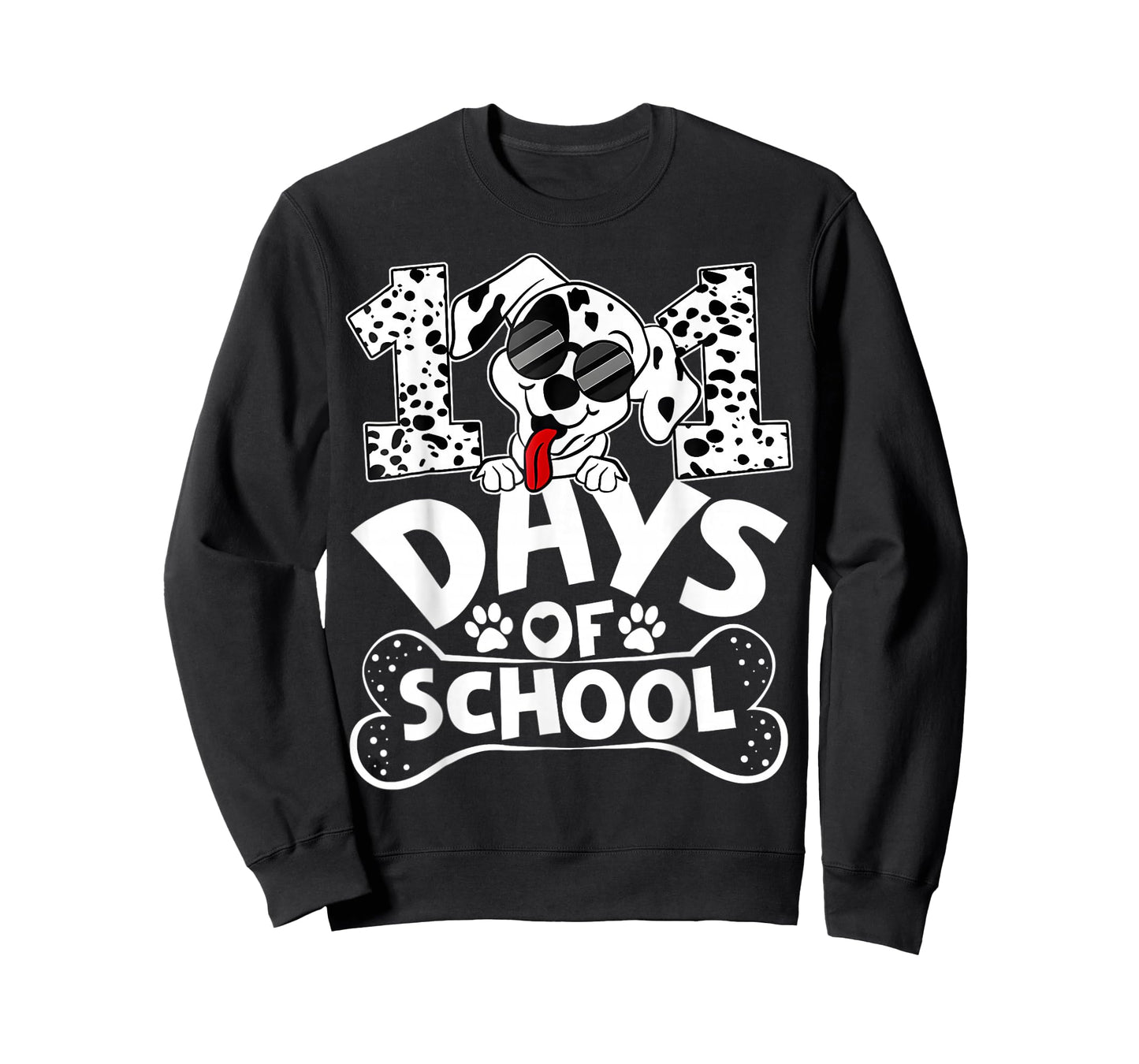 100 Days of School Dalmatian Dog Kids 100 Days Smarter T-Shirt